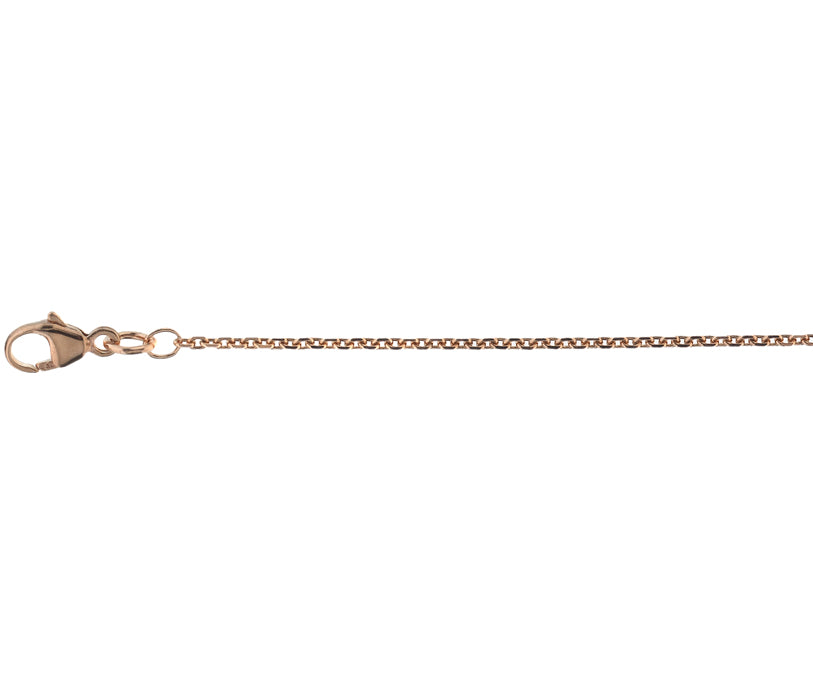 9ct Rose Gold Diamond Cut Trace Chain 18"