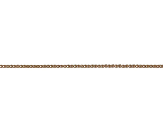 9ct Rose Gold Round Curb Chain 16"