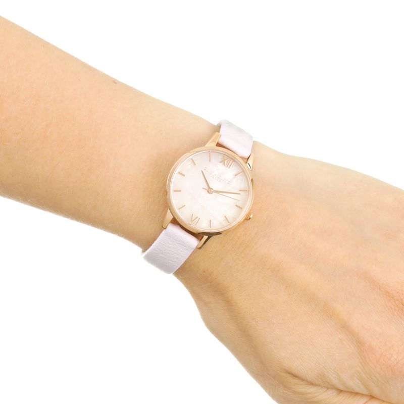 Olivia Burton Blossom and Rose Gold Tone Leather Ladies Watch OB16SP02