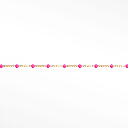 14ct Gold Filled Pink Enamel Permanent Bracelet
