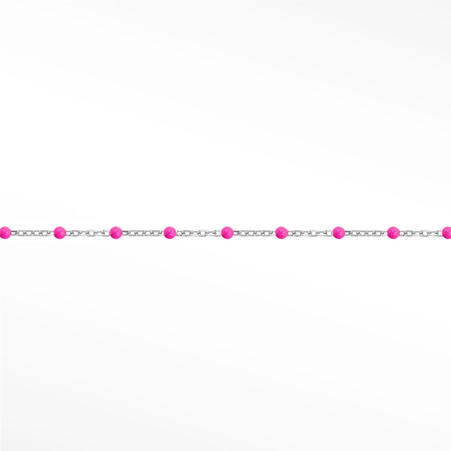 Sterling Silver Pink Enamel Permanent Bracelet