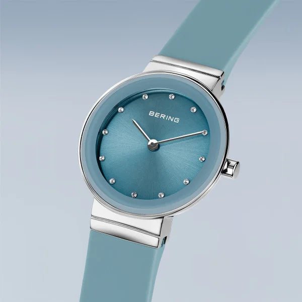Bering Classic Steel Case Ice Blue Dial Watch 10129-708