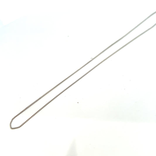 16" 9ct White Gold Curb Chain