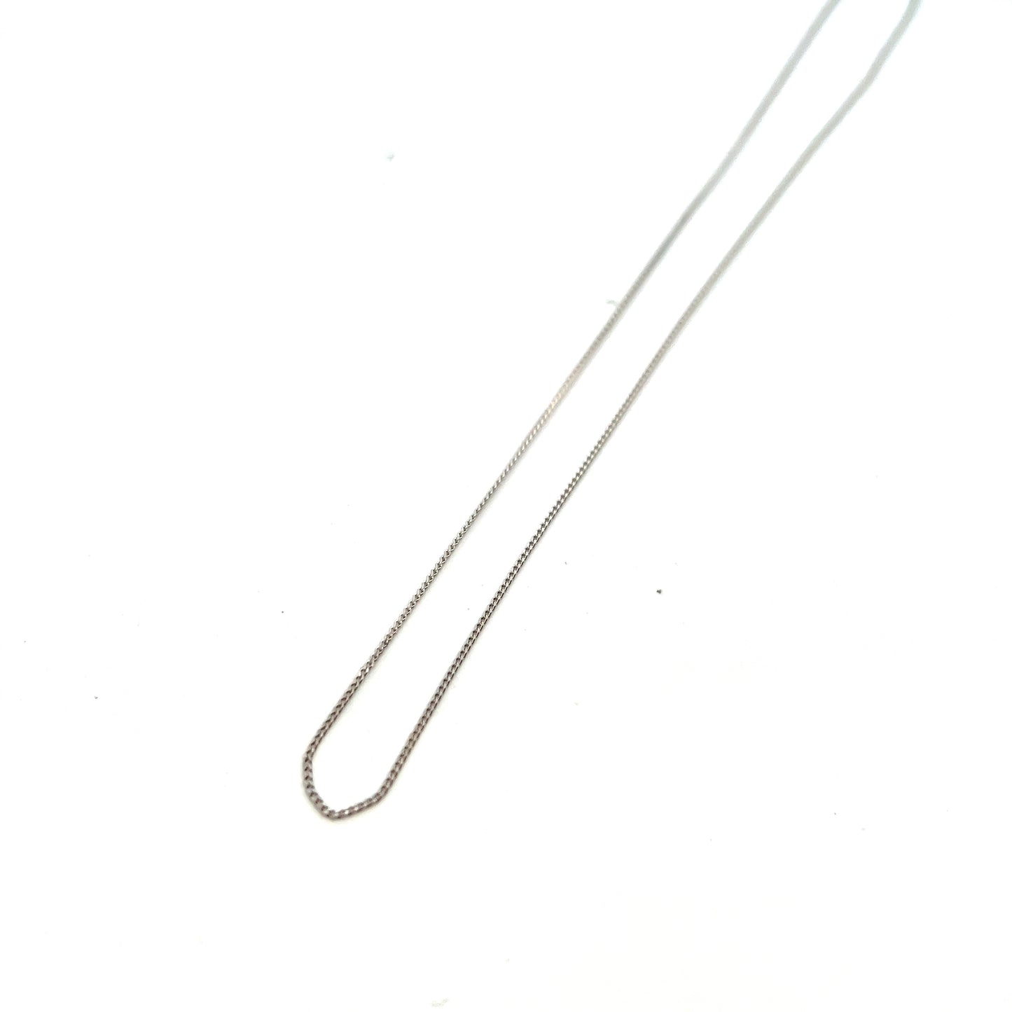 9ct White Gold 20" Flat Curb Chain