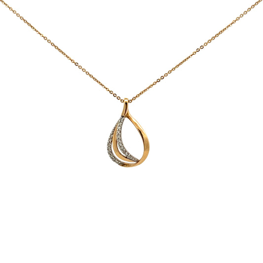 9ct Yellow Gold Oval Diamond Four Strand Necklace