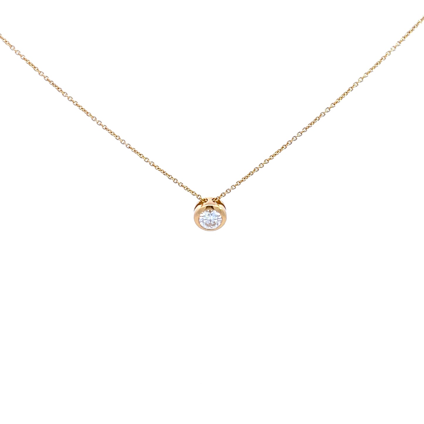18ct Yellow Gold 0.30ct Diamond Slider Necklace