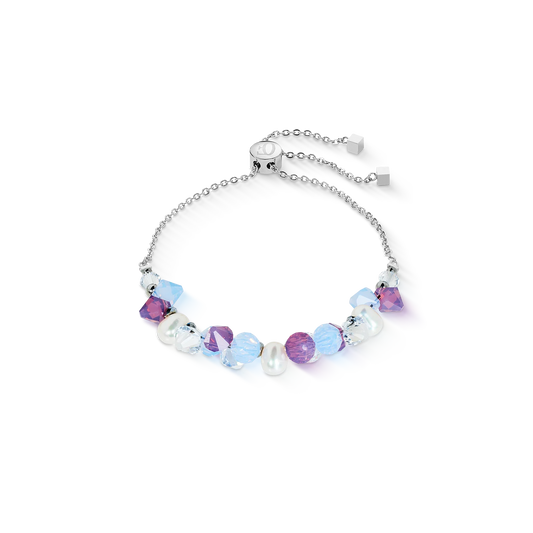 Coeur De Lion Dancing Crystals Lilac, Blue and Fresh Water Cultured Pearl Bracelet