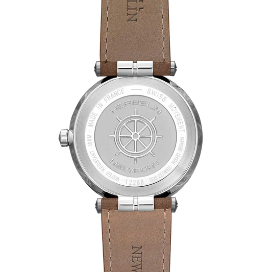Herbelin Newport Quartz 100m Brown Dial and Brown Strap Watch 12288A27MA