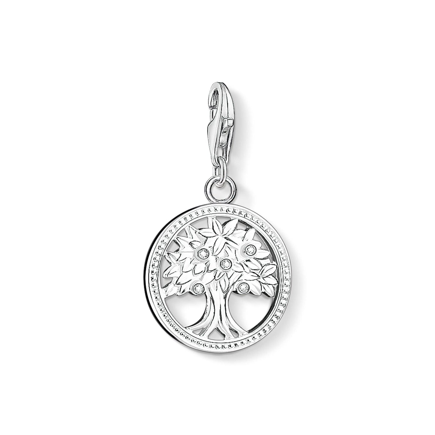 Thomas Sabo Sterling Silver and Cubic Zirconia Tree Of Life Charm 1303-051-14
