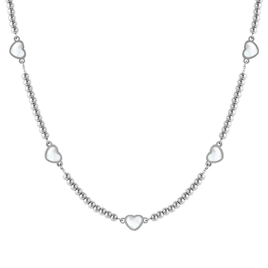 Nomination Emosfere 5 White Mother of Pearl Hearts Necklace 134207/036