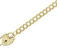9ct Yellow Gold Double Curb Bracelet with Padlock & Safety Chain