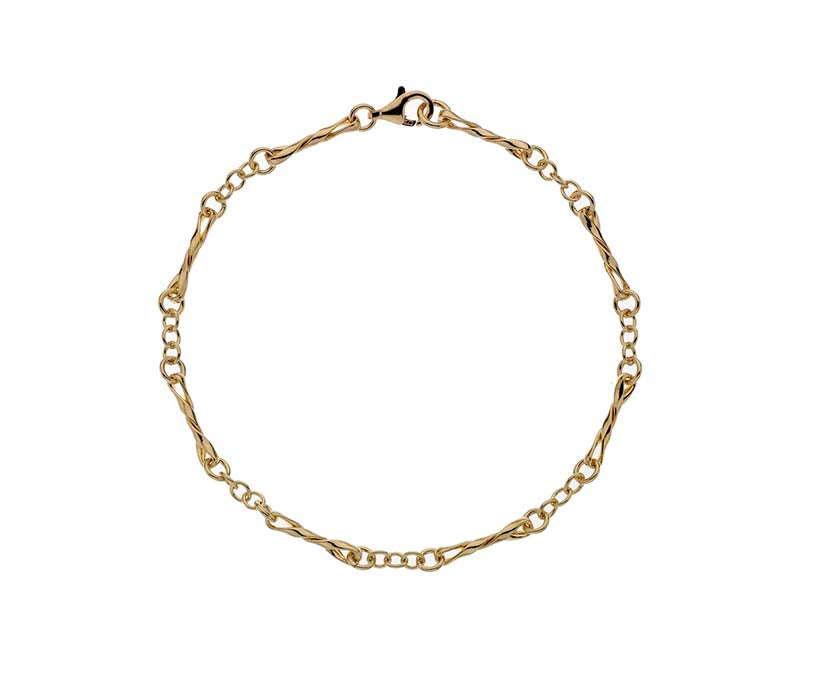 9ct Yellow Gold Alternated Twist Bracelet