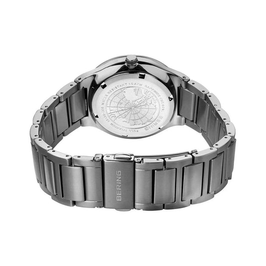 Bering Round Grey Dial Titanium Bracelet Watch 15139-709