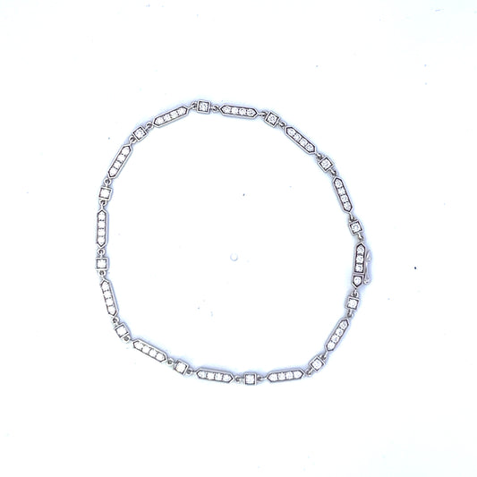 18ct White Gold Diamond Bracelet