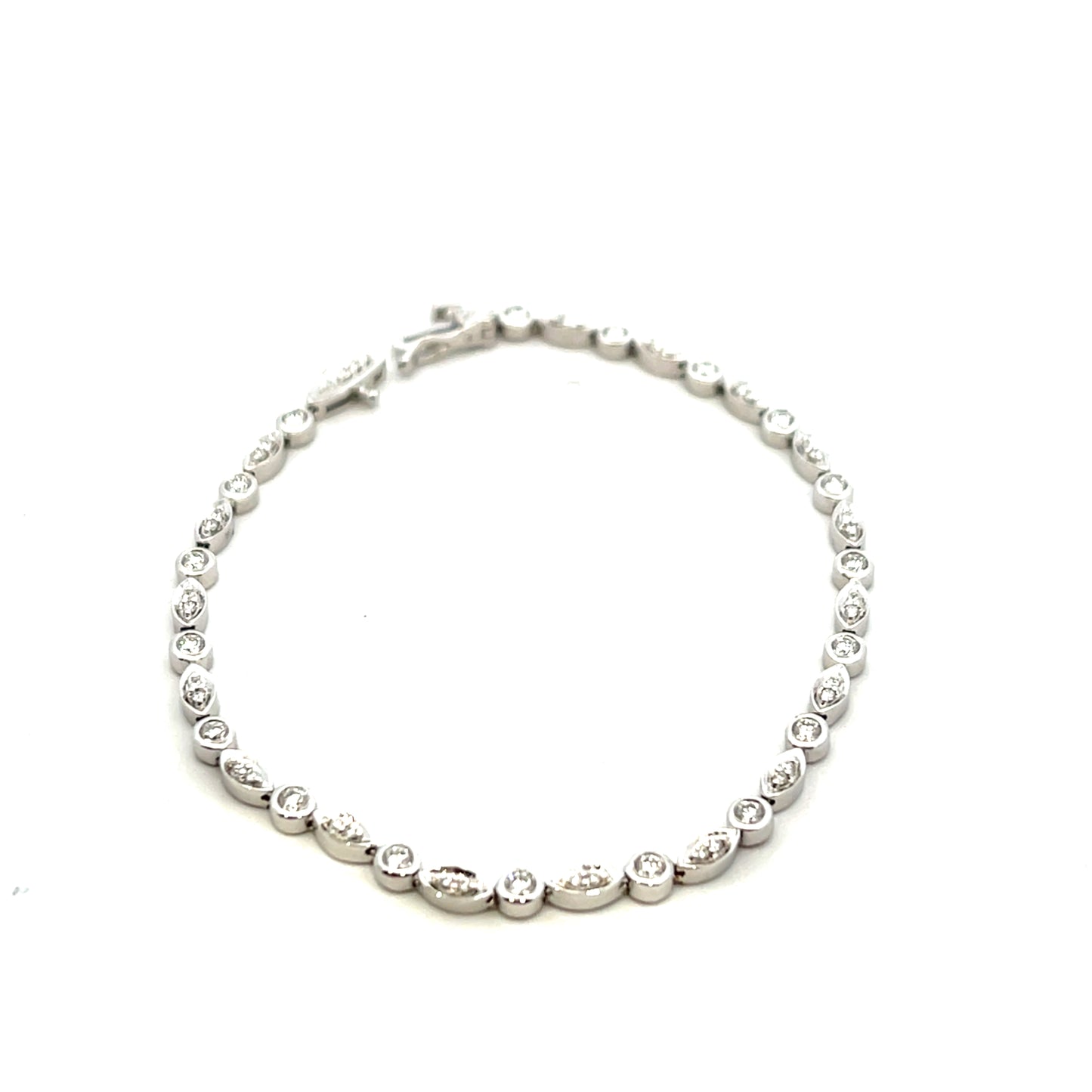 9ct White Gold 1.00ct Diamond Bracelet