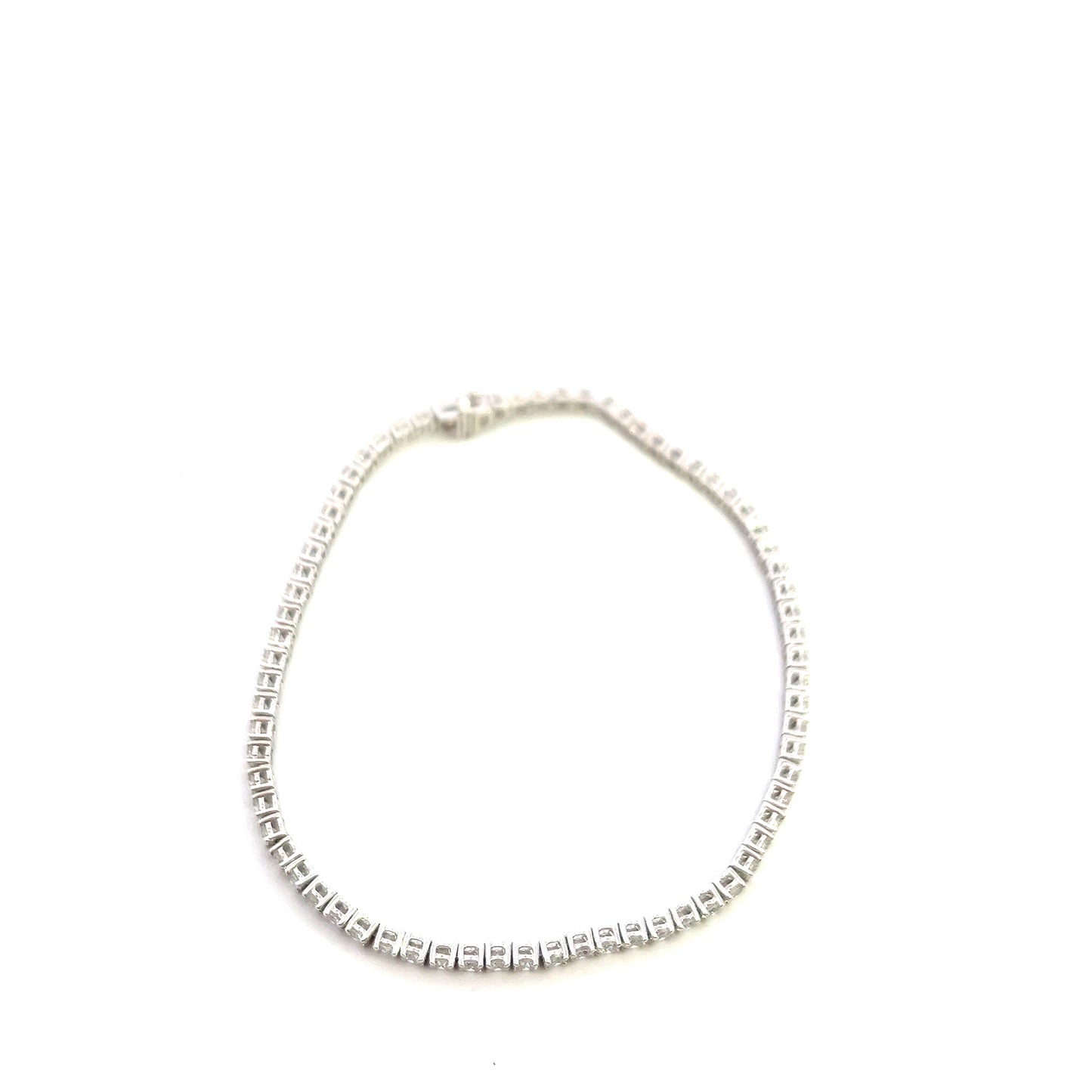 Lab Grown Brilliant Cut 3.12ct Diamond Bracelet 18ct White Gold