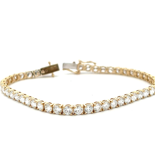 9ct Yellow Gold 8ct Laboratory Grown Diamond Brilliant Cut Bracelet