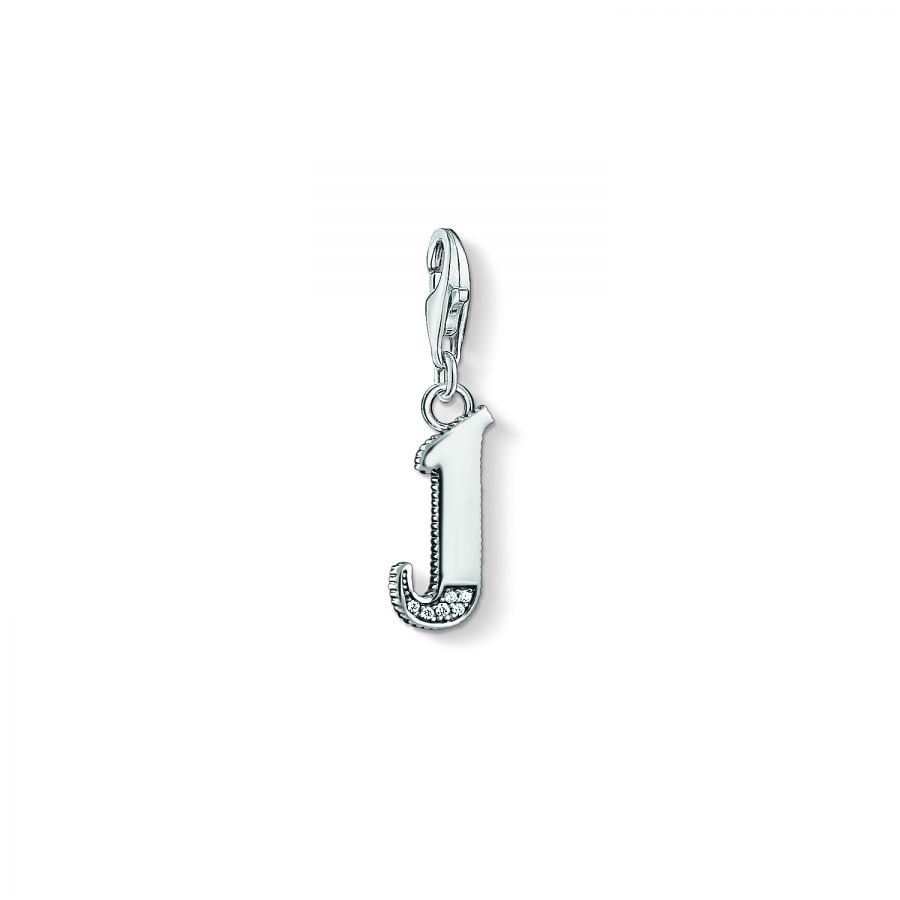 Thomas Sabo Sterling Silver Charm Pendant Letter J 1590-643-21