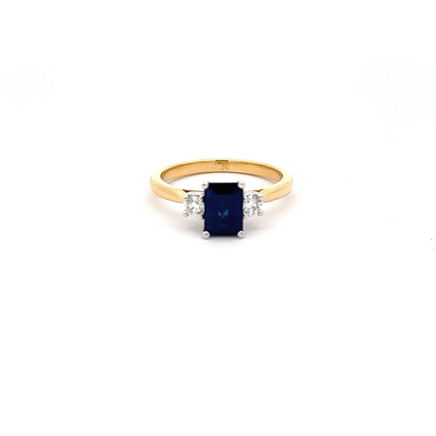 18ct Yellow Gold Sapphire and Diamond Ring