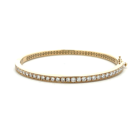 9ct Yellow Gold Laboratory Grown Diamond Bangle 2.01ct
