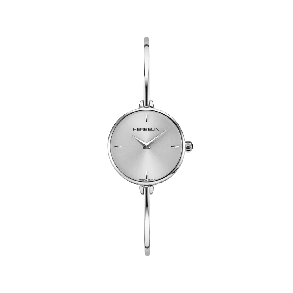 Silver bangle watch clearance