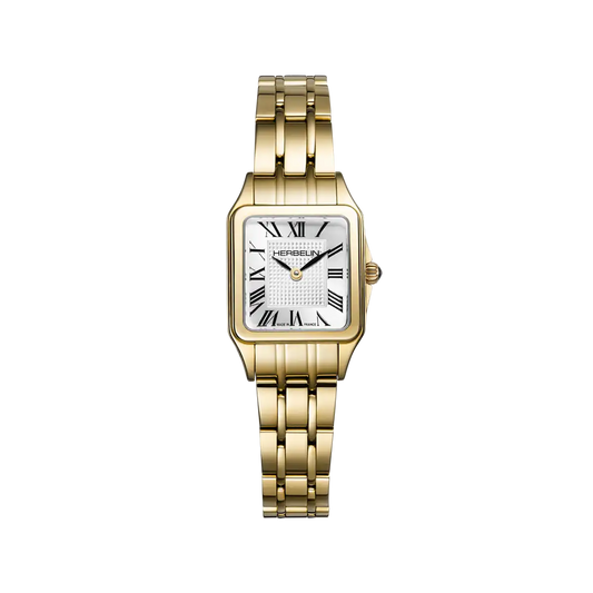 Herbelin Luna Mini Quartz Yellow PVD Case and Bracelet Watch 17407BP1N08