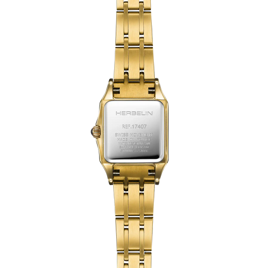 Herbelin Luna Mini Quartz Yellow PVD Case and Bracelet Watch 17407BP1N08