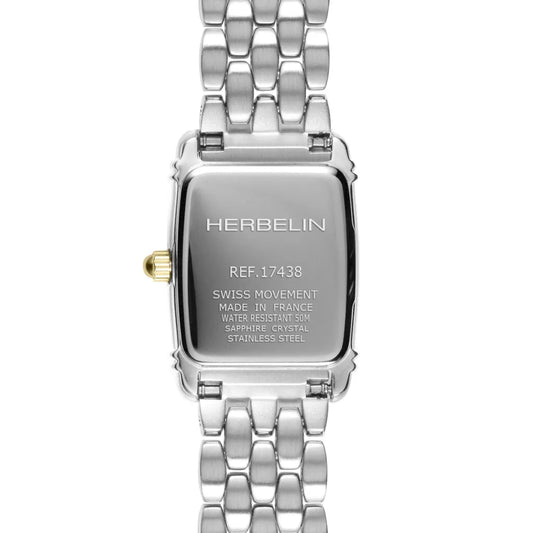 Herbelin Art Deco Style Mini Tonneau Bracelet Watch 17438BT22