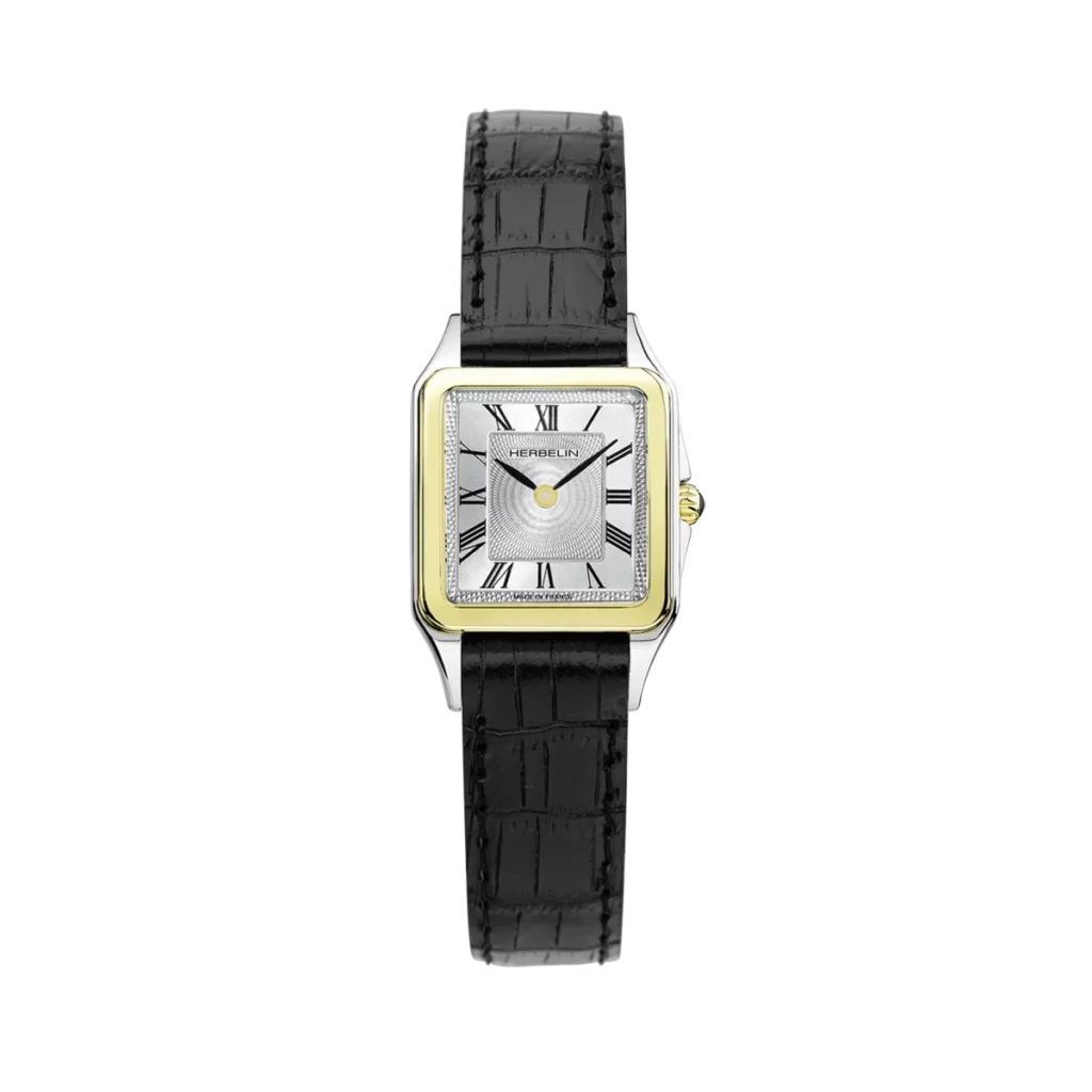 Herbelin Luna Roman Numeral Dial Bi-Metal Bracelet Watch 17457T01