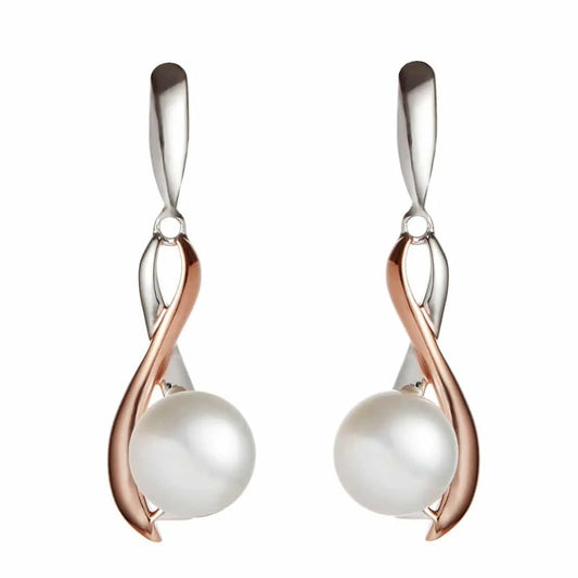 Jersey Pearl Camrose Wish Freshwater Cultured Pearl Drop Earrings