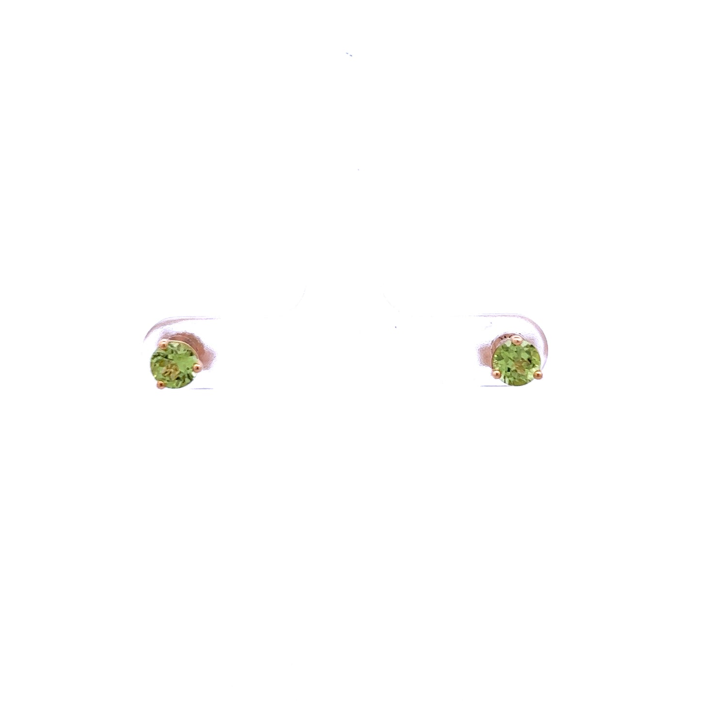 9ct Yellow Gold 3 Claw Peridot Stud Earrings