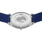 Bering Classic Ultra Slim Navy And Yellow Highlight Dial With  Navy Nato Strap 18342-507