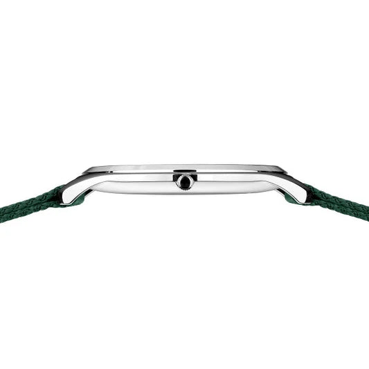 Bering Classic Ultra Slim Green And Red Highlight Dial With Green Nato Strap 18342-508