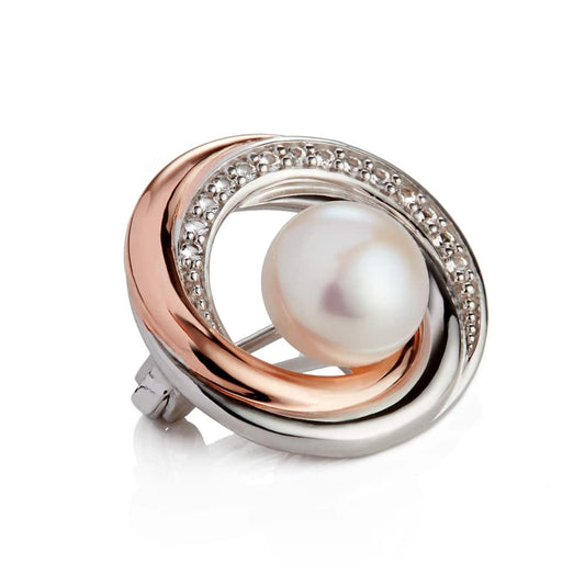 Jersey Pearl Camrose Wreath Fwcp Brooch