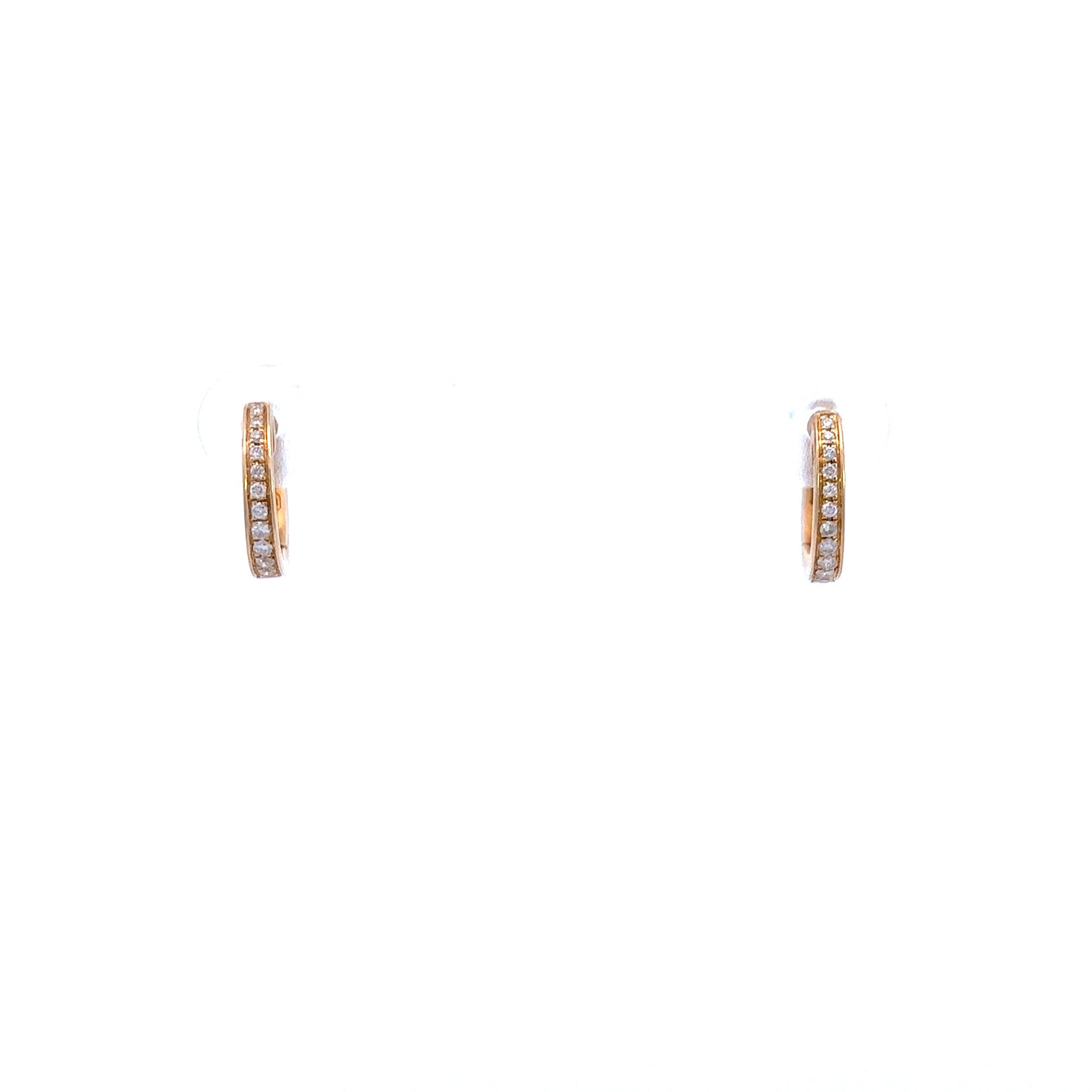 18ct Yellow Gold Diamond Hoop Earrings