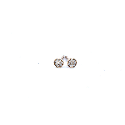 9ct Yellow Gold Diamond Stud Earring