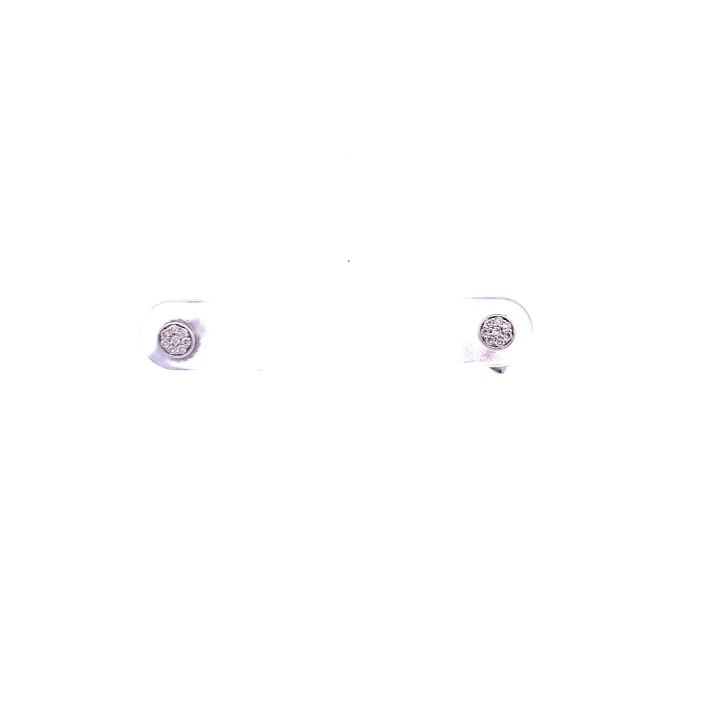 9ct White Gold Diamond Stud Earrings