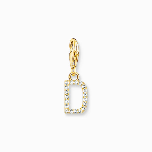 Thomas Sabo Yellow Gold Plated Charmista Letter D 1967-414-14