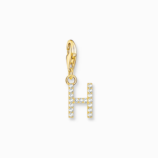 Thomas Sabo Yellow Gold Plated Charmista Letter H 1971-414-14