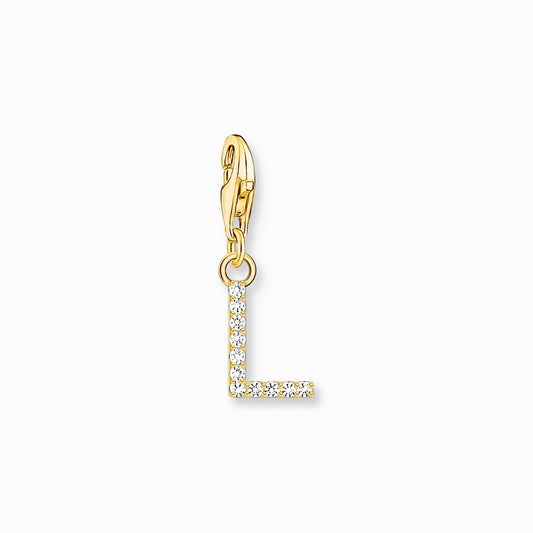 Thomas Sabo Yellow Gold Plated Charmista Letter L 1975-414-14