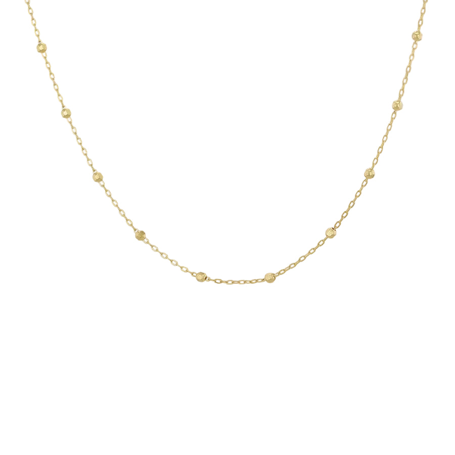 9ct Yellow Gold 1mm Diamond Cut Ball Trace Chain