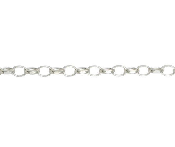 Sterling Silver Oval Belcher Chain 20"