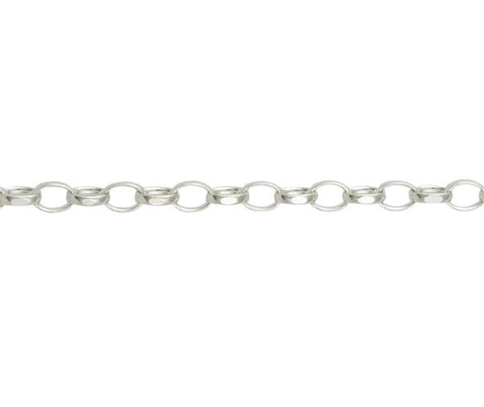 Sterling Silver Oval Belcher Chain 20"
