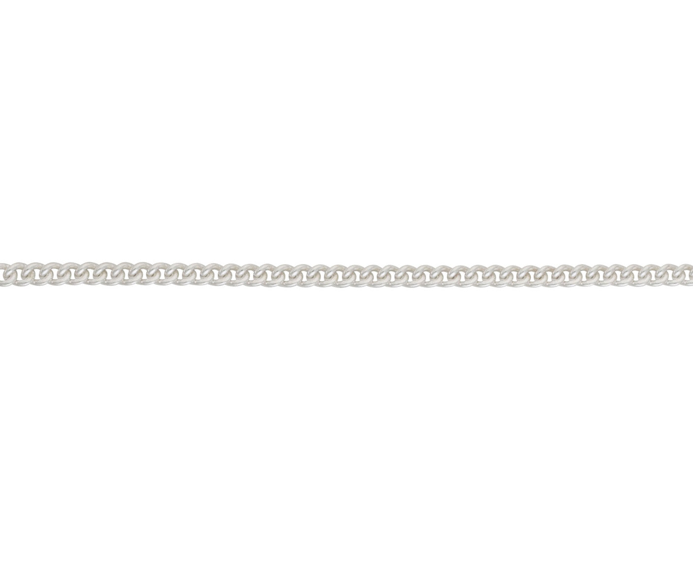 Sterling Silver Solid Round Curb 20" Chain