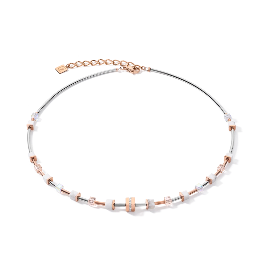 Coeur De Lion Howlite Mini Cube Necklace 5023/10-1822