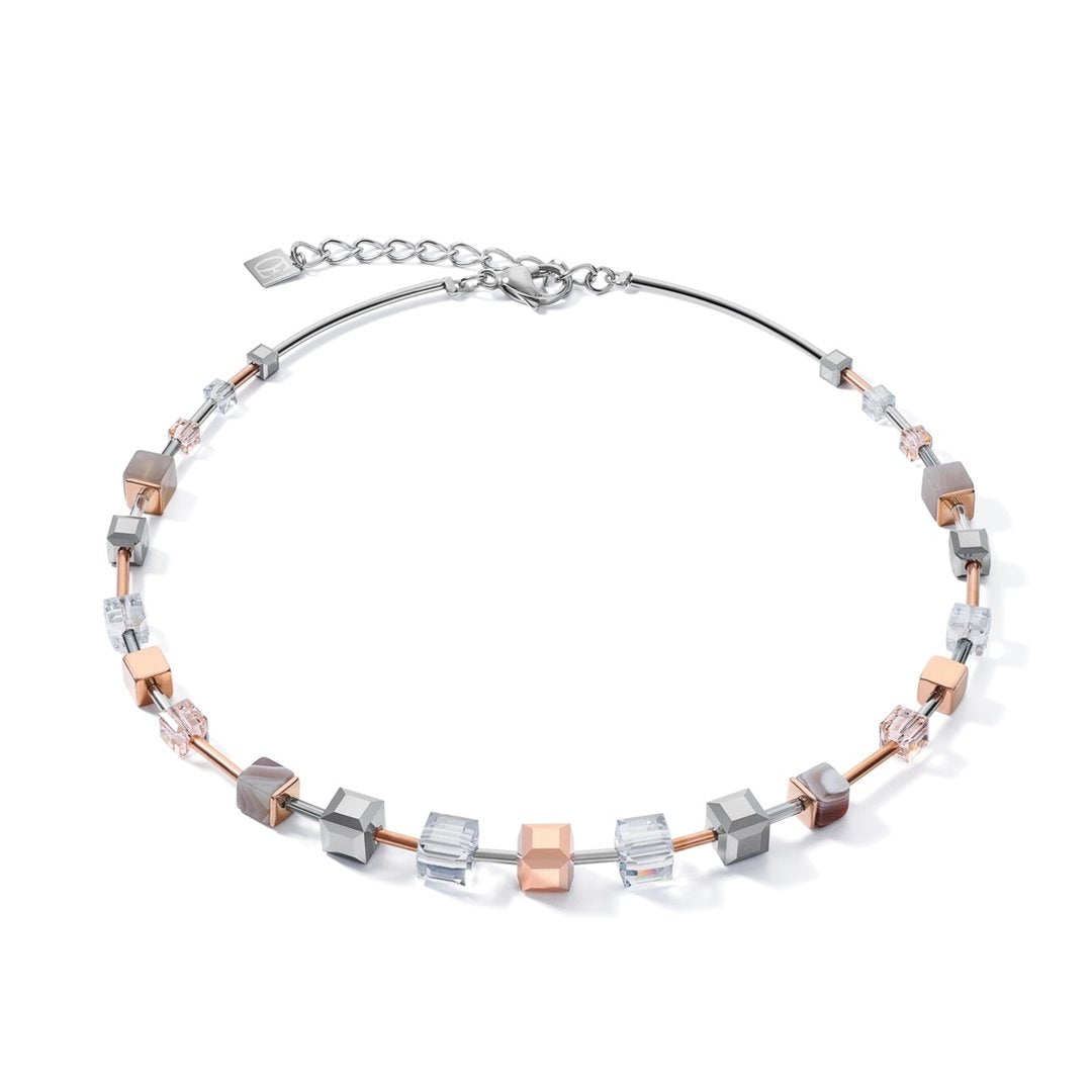 Coeur De Lion Agate & Clear Crystal Necklace 5061/10-1631
