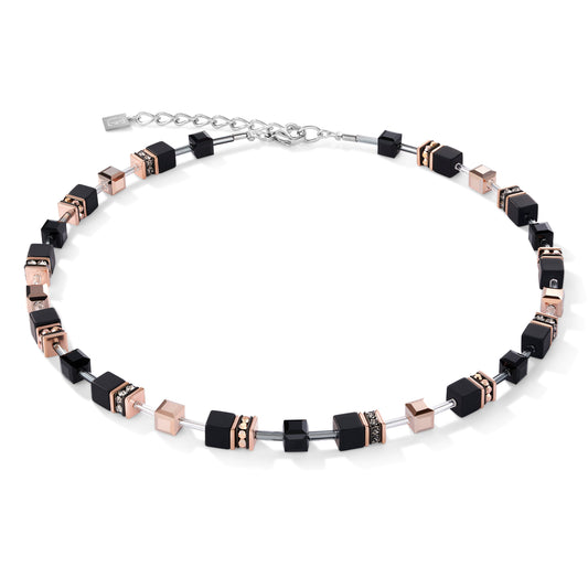 Coeur De Lion GeoCUBE® Necklace Stainless Steel and Rose Gold Plated