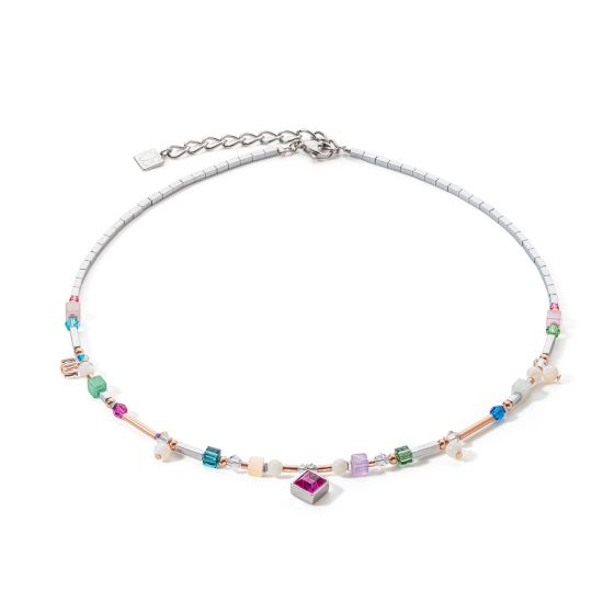 Coeur De Lion Pink Multicoloured Vintage Necklace 6007/10-1544