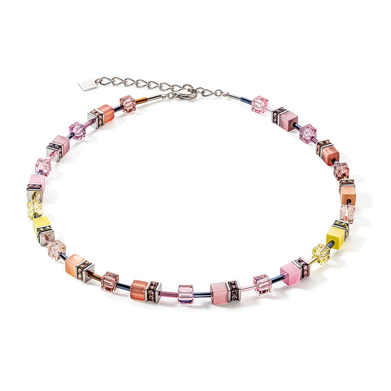 Coeur De Lion Multicoloured Cube Necklace 2838/10-0847
