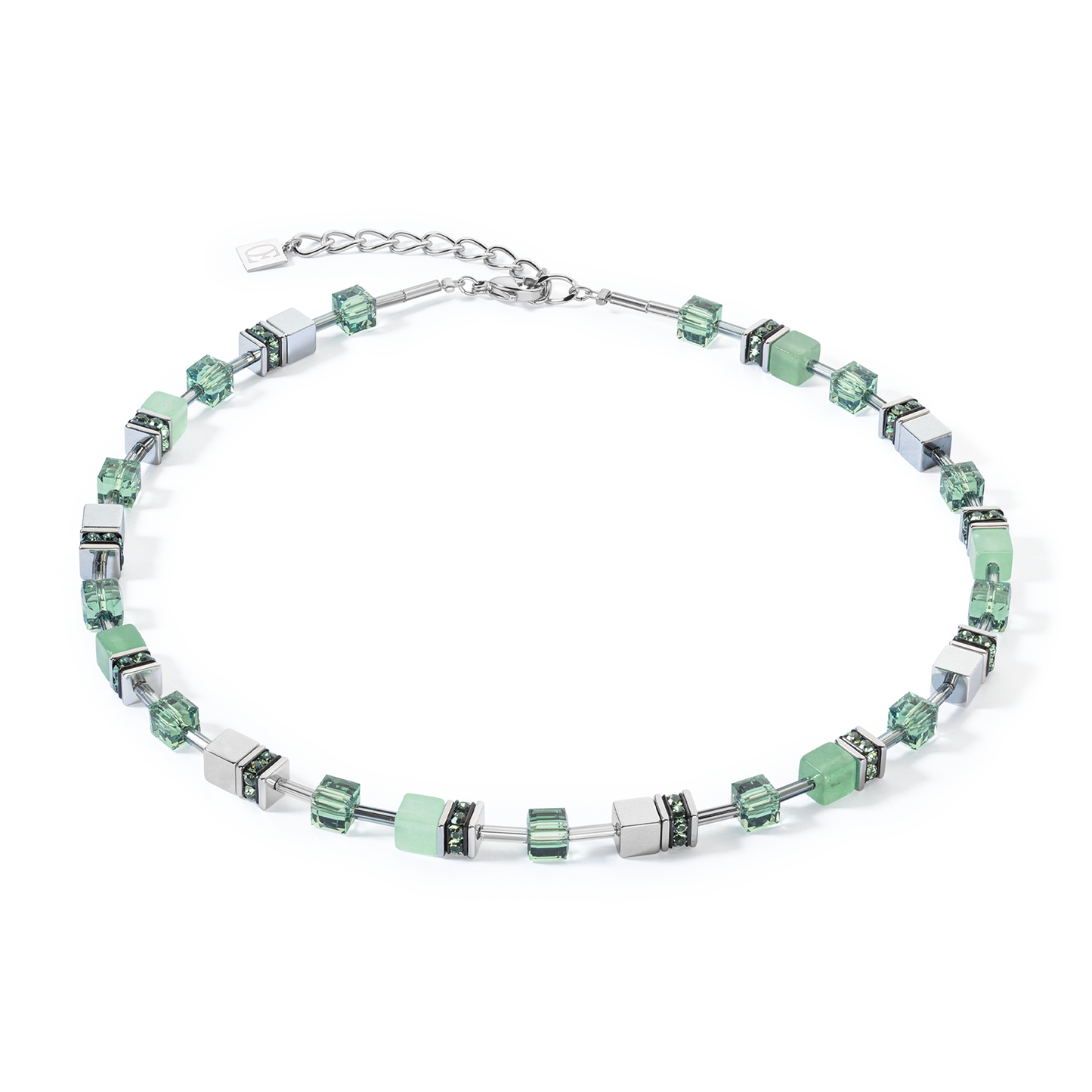 Coeur De Lion Multi Green Cubes Necklace